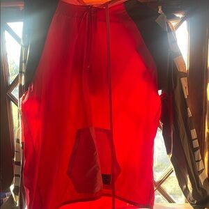 PINK Victoria's Secret Red and Gray Windbreaker